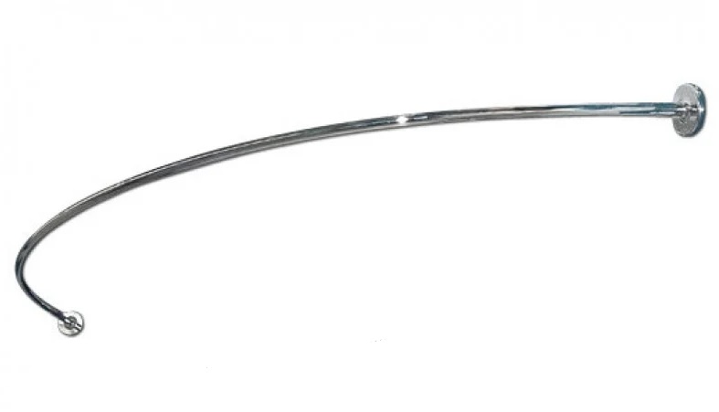 Хромированный карниз, повторяющий форму ванны